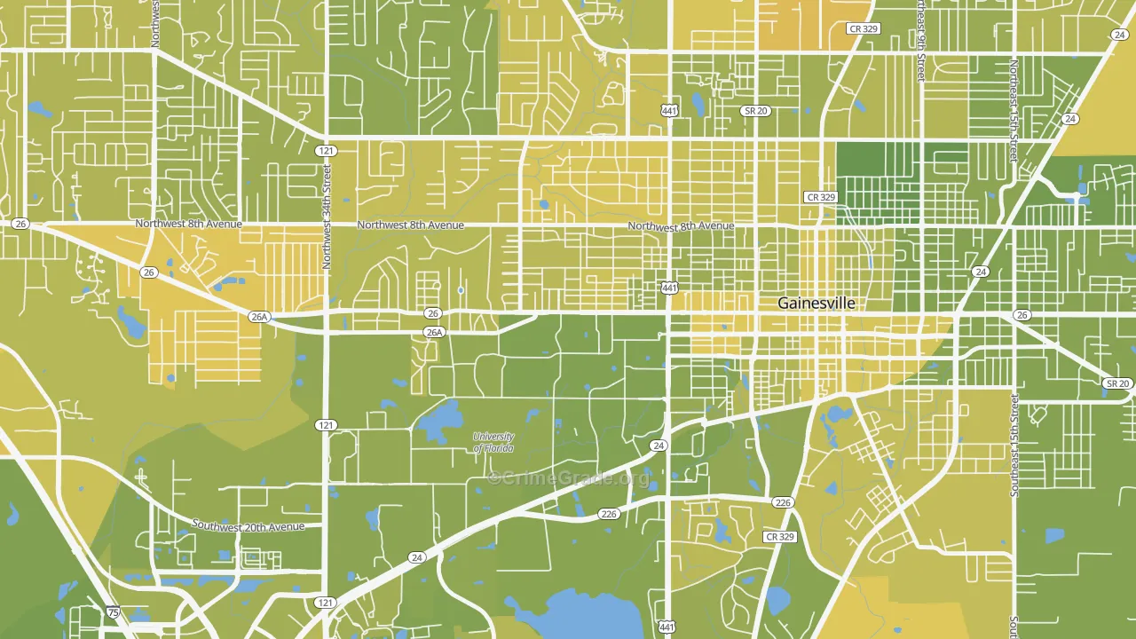 32603, FL Map of Vehicle Theft Rates