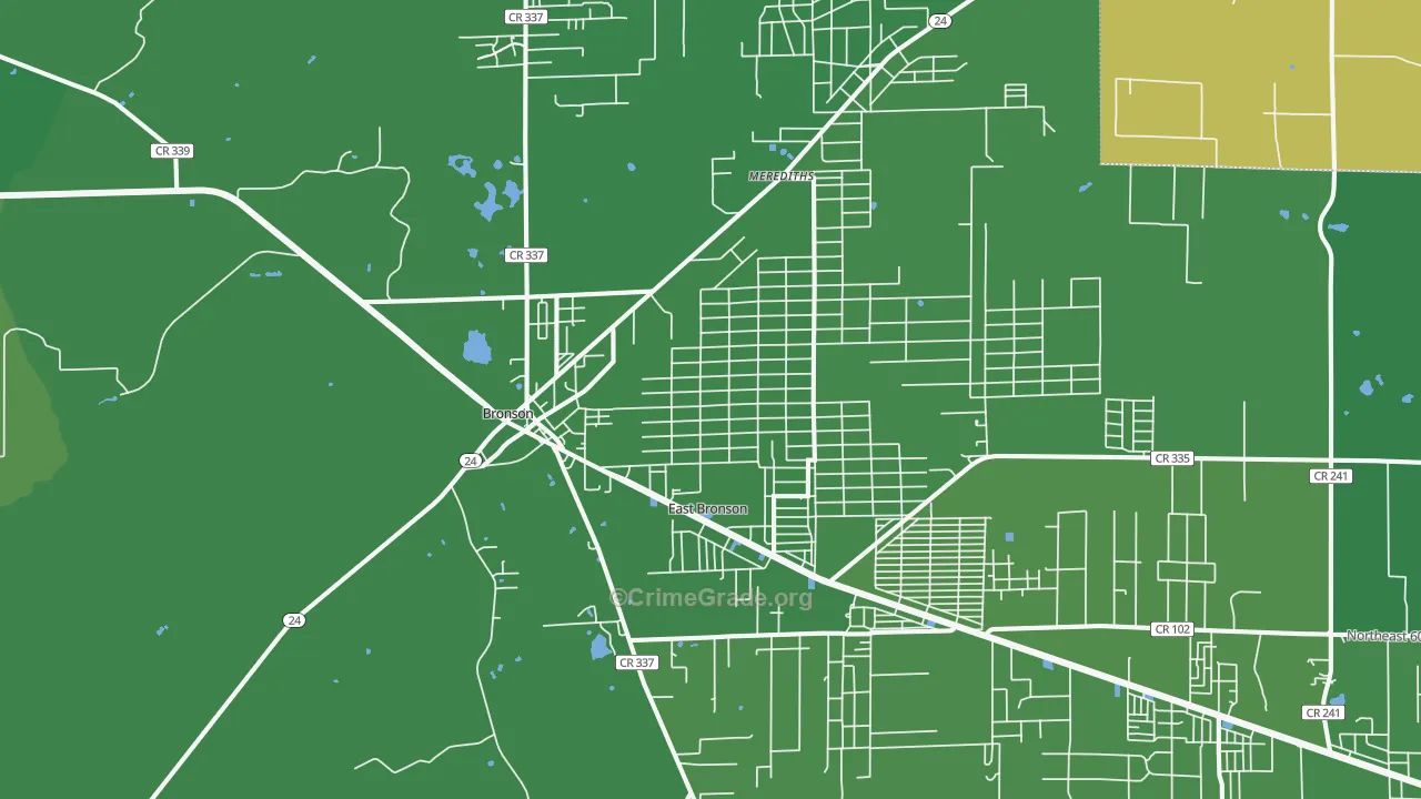 32621, FL Map of Vehicle Theft Rates