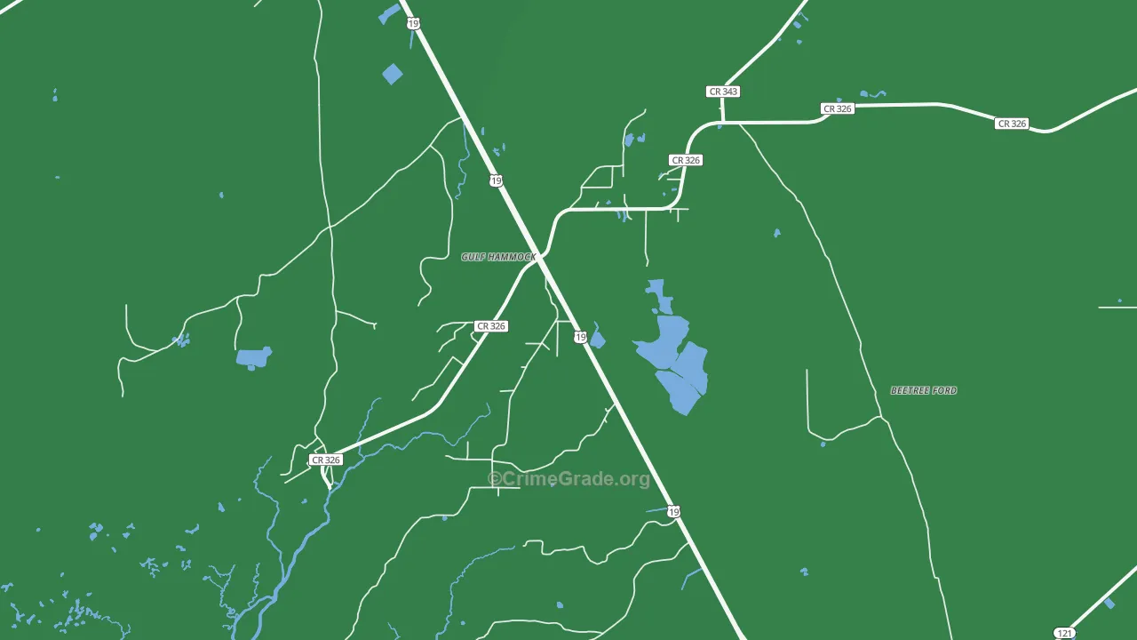 32639, FL Map of Vehicle Theft Rates