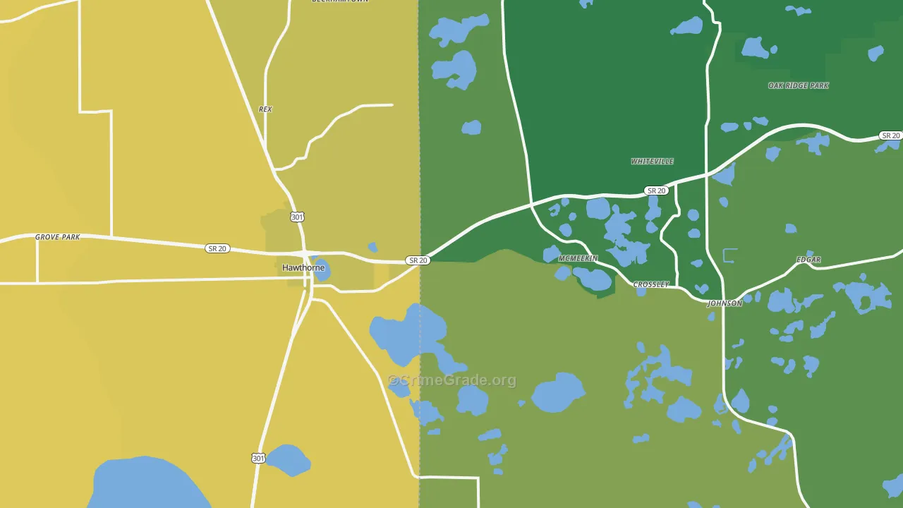 32640, FL Map of Vehicle Theft Rates