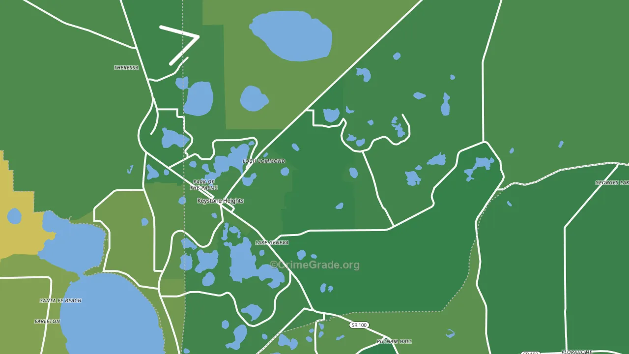 32656, FL Map of Vehicle Theft Rates