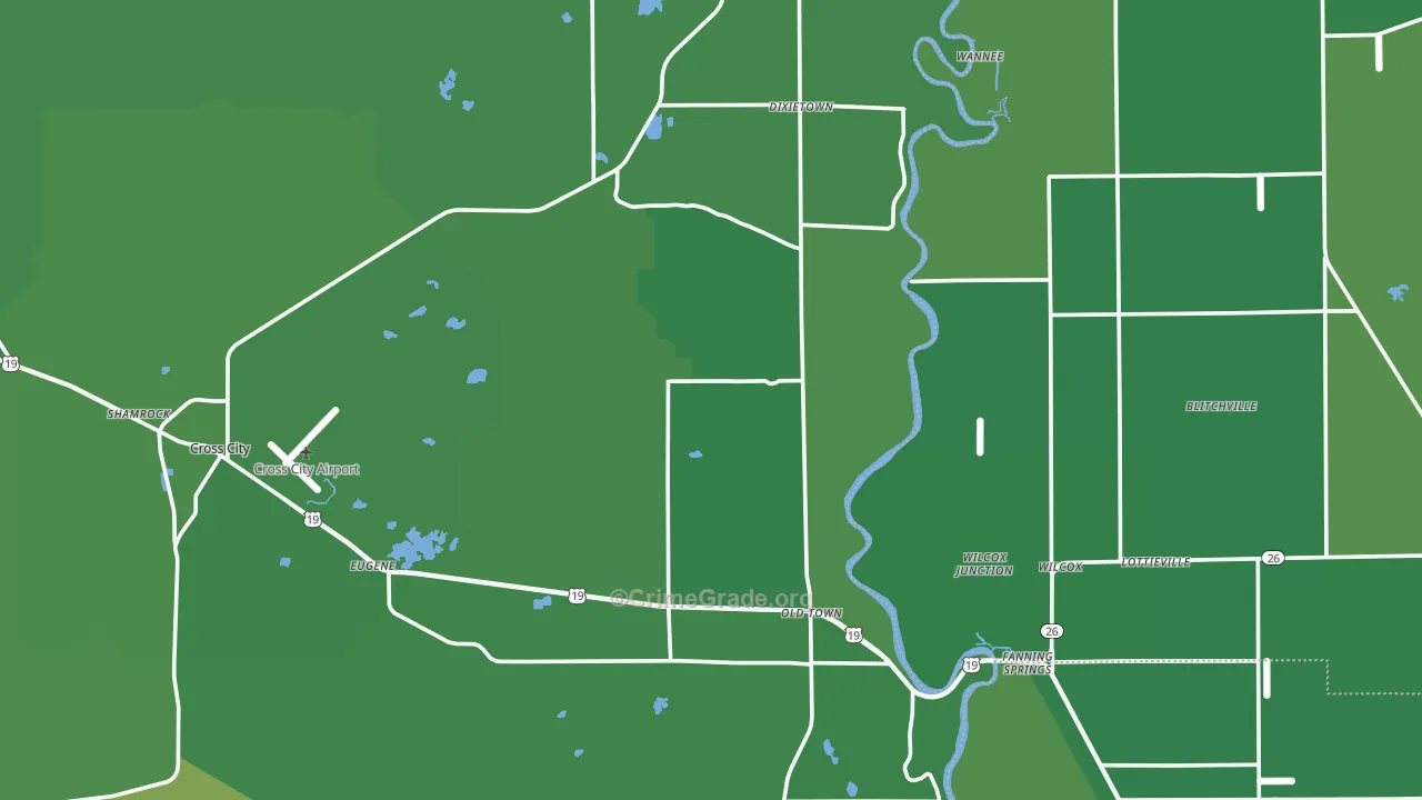 32680, FL Map of Vehicle Theft Rates