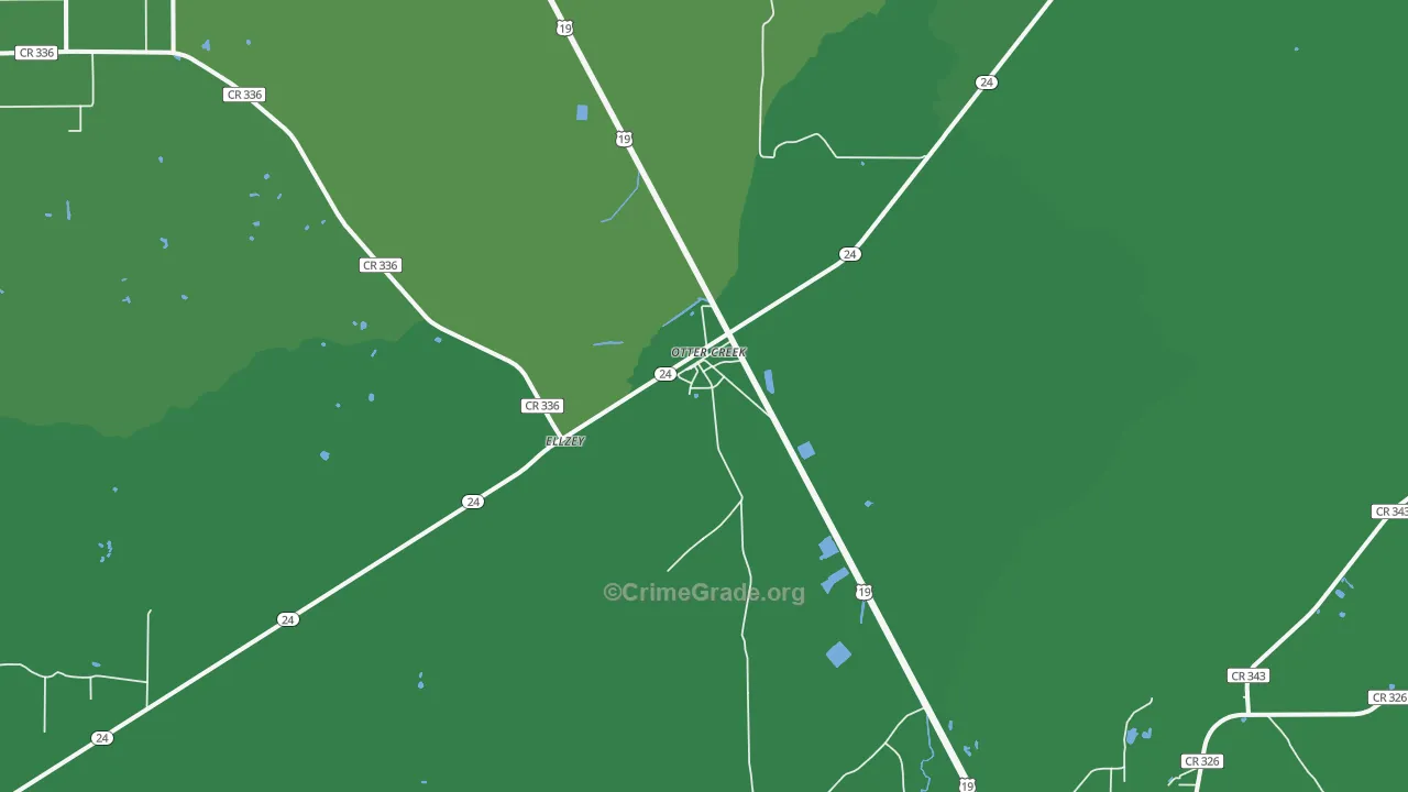 32683, FL Map of Vehicle Theft Rates