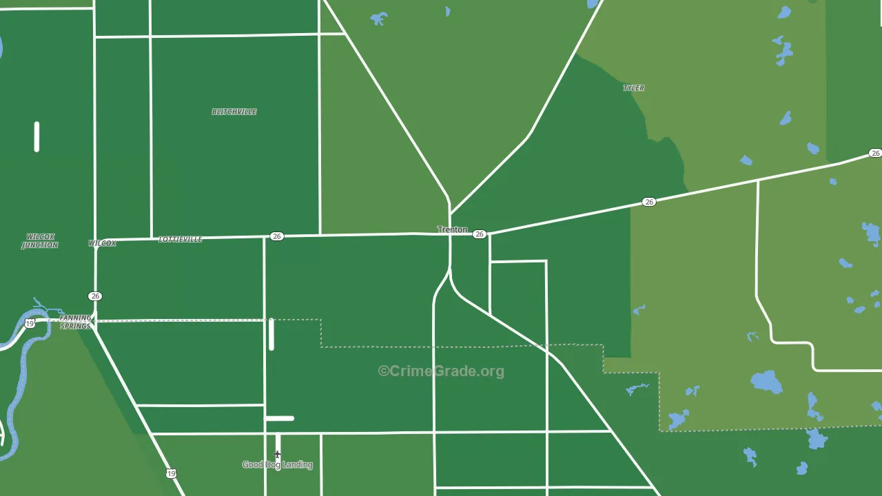 32693, FL Map of Vehicle Theft Rates