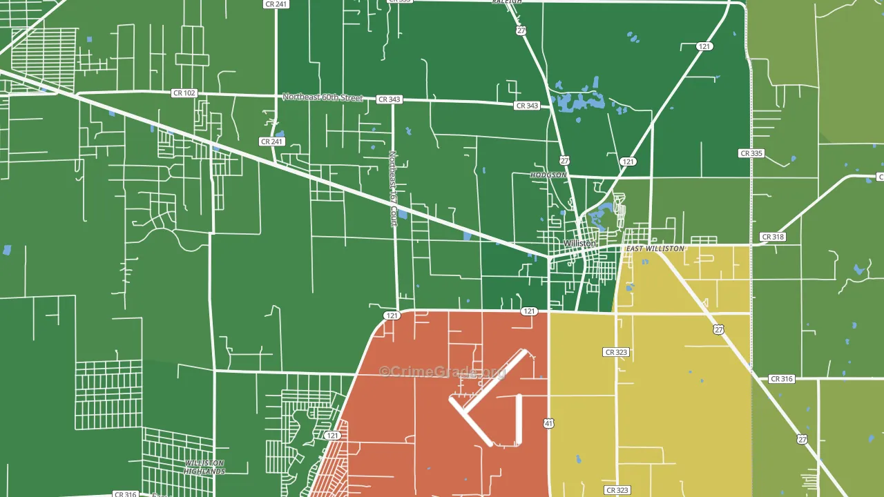 32696, FL Map of Vehicle Theft Rates