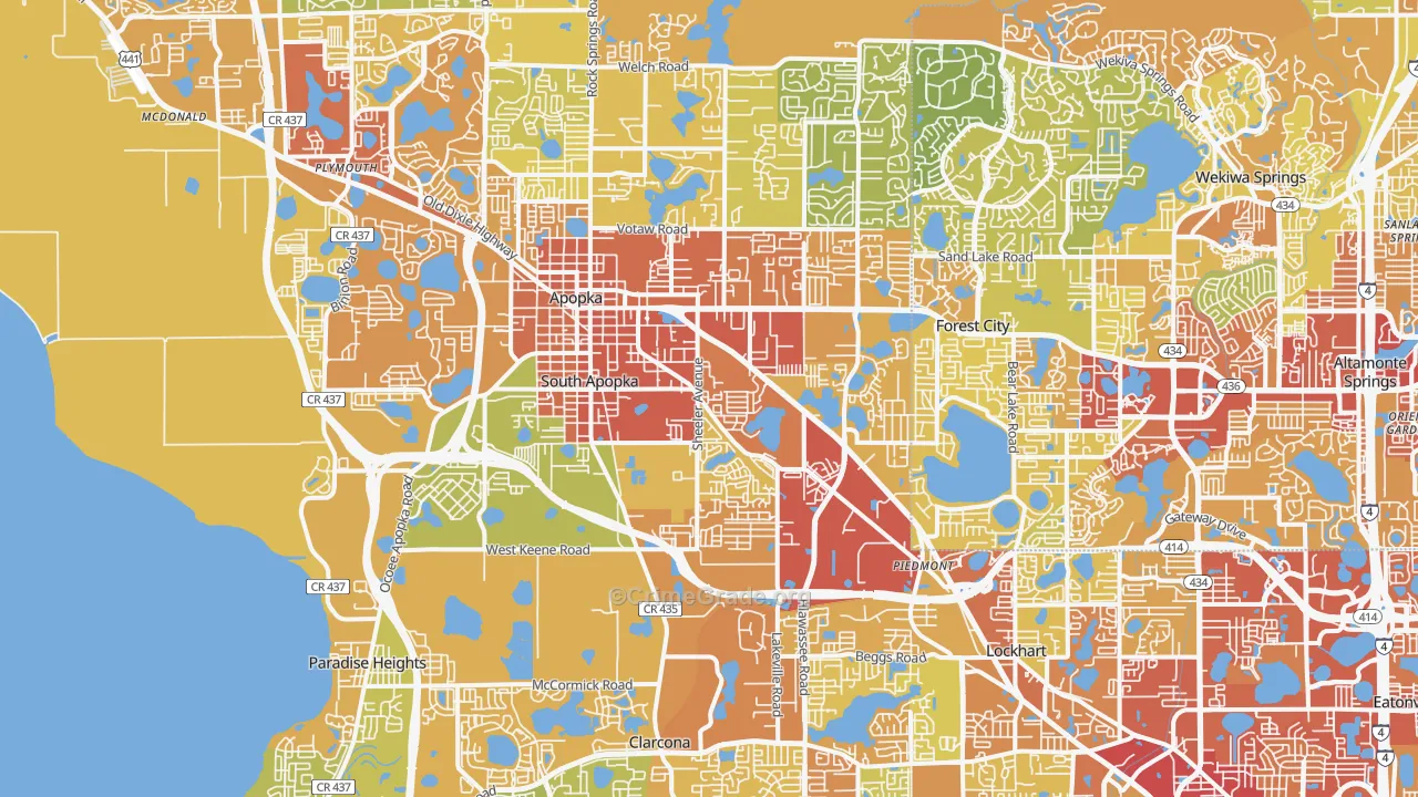32703, FL Map of Vehicle Theft Rates