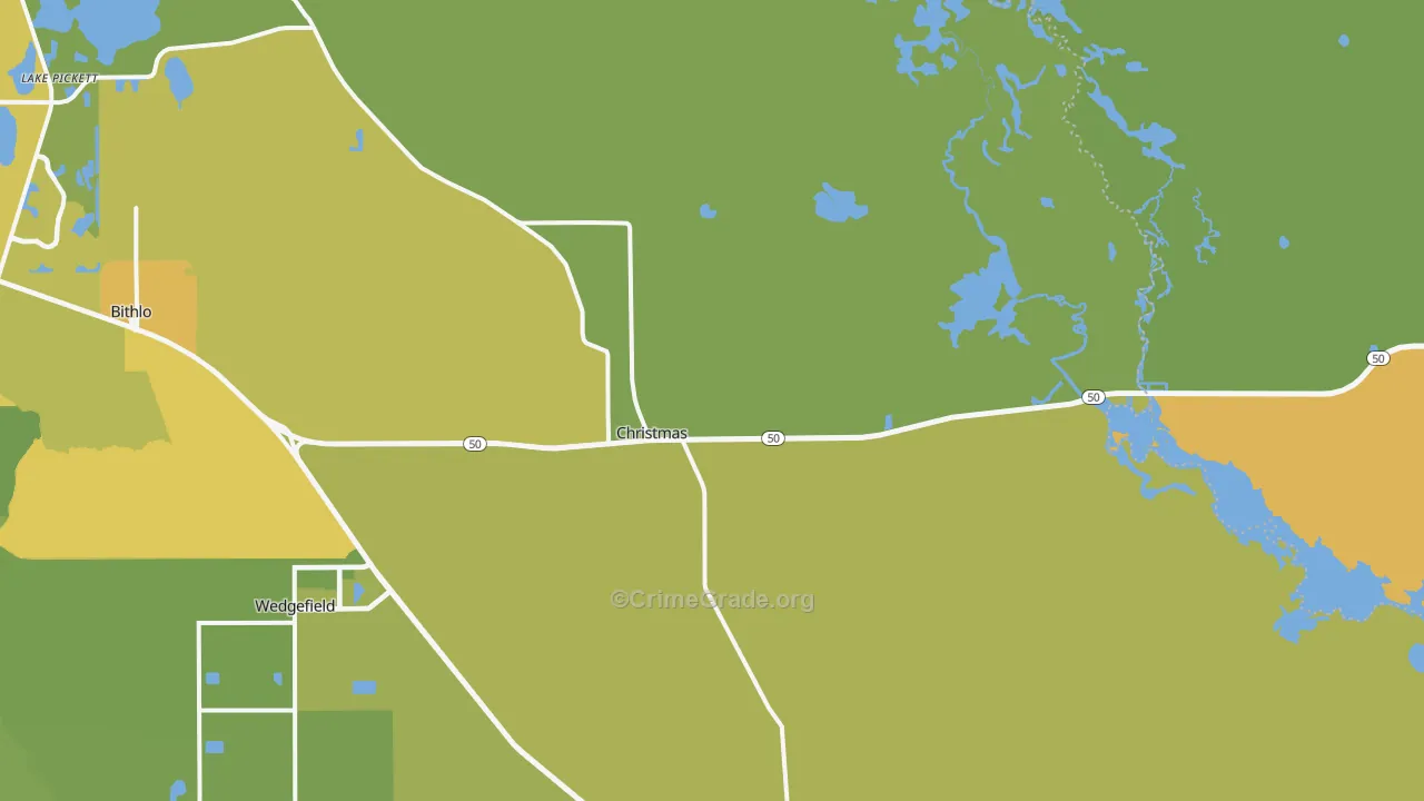 32709, FL Map of Vehicle Theft Rates