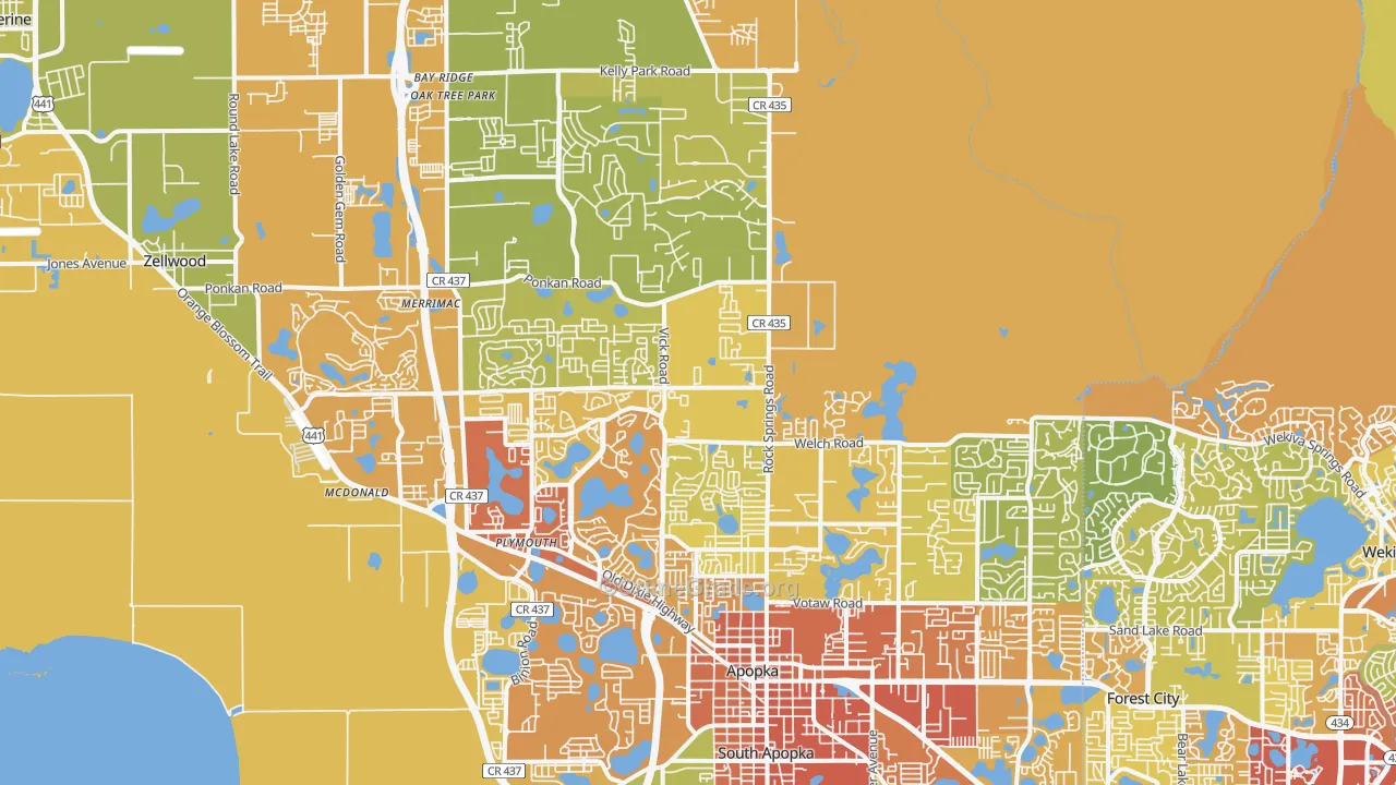 32712, FL Map of Vehicle Theft Rates