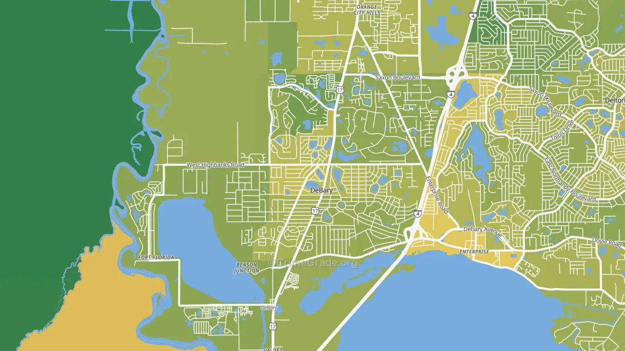 32713, FL Map of Vehicle Theft Rates