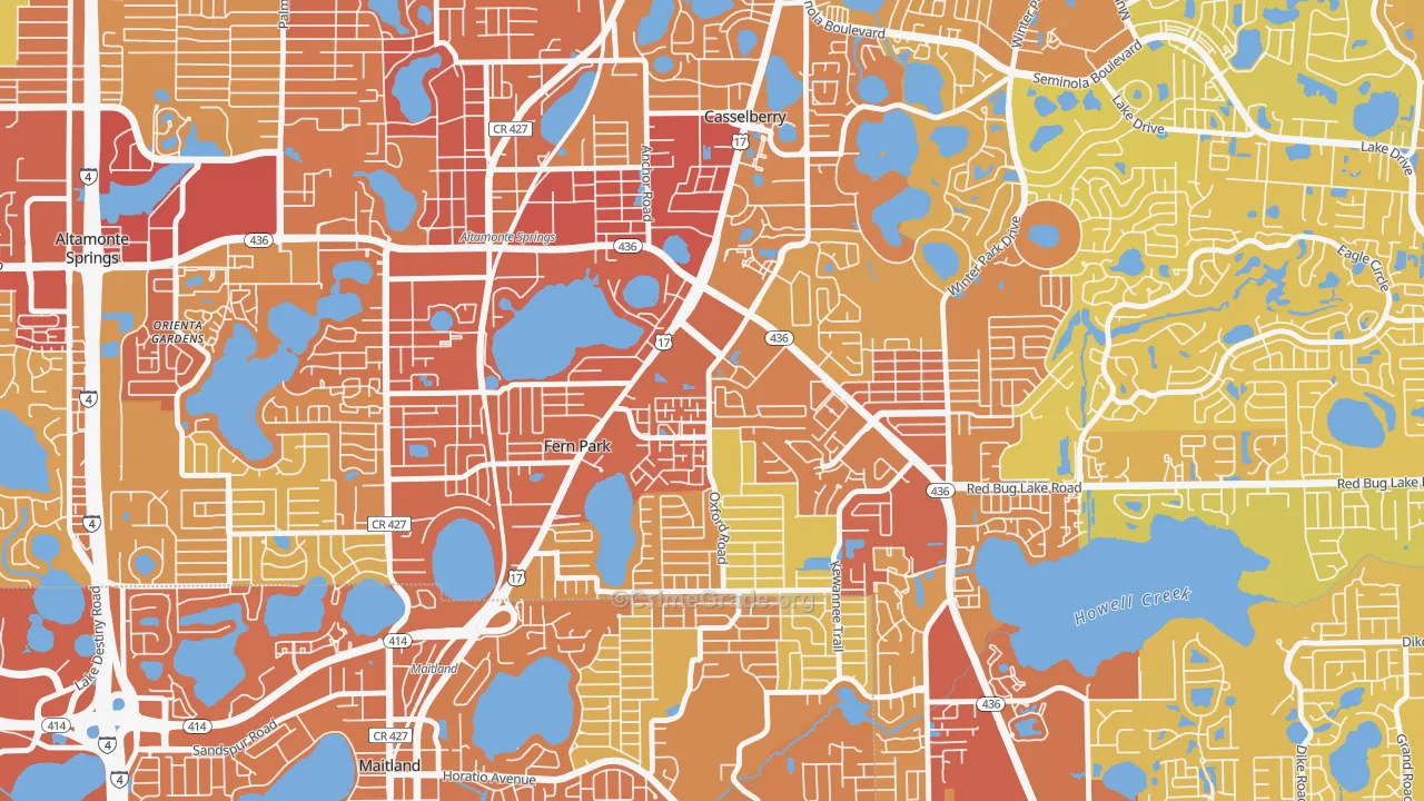 32730, FL Map of Vehicle Theft Rates