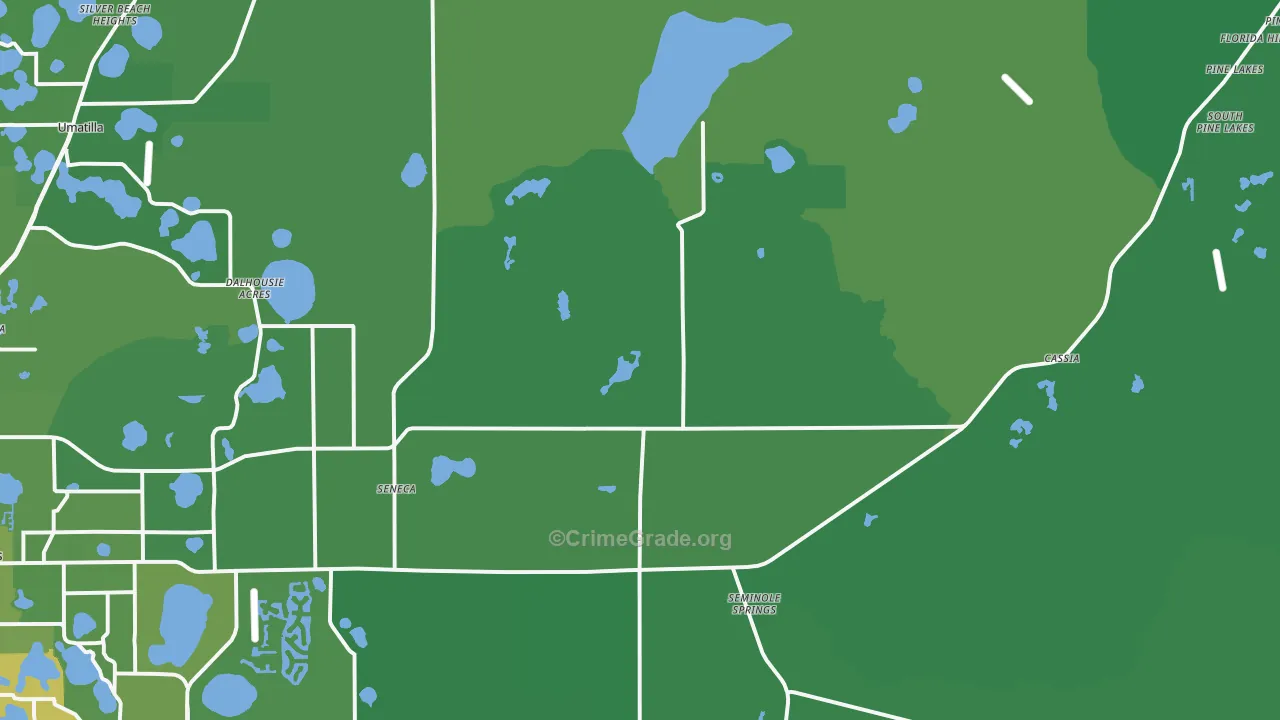 32736, FL Map of Vehicle Theft Rates
