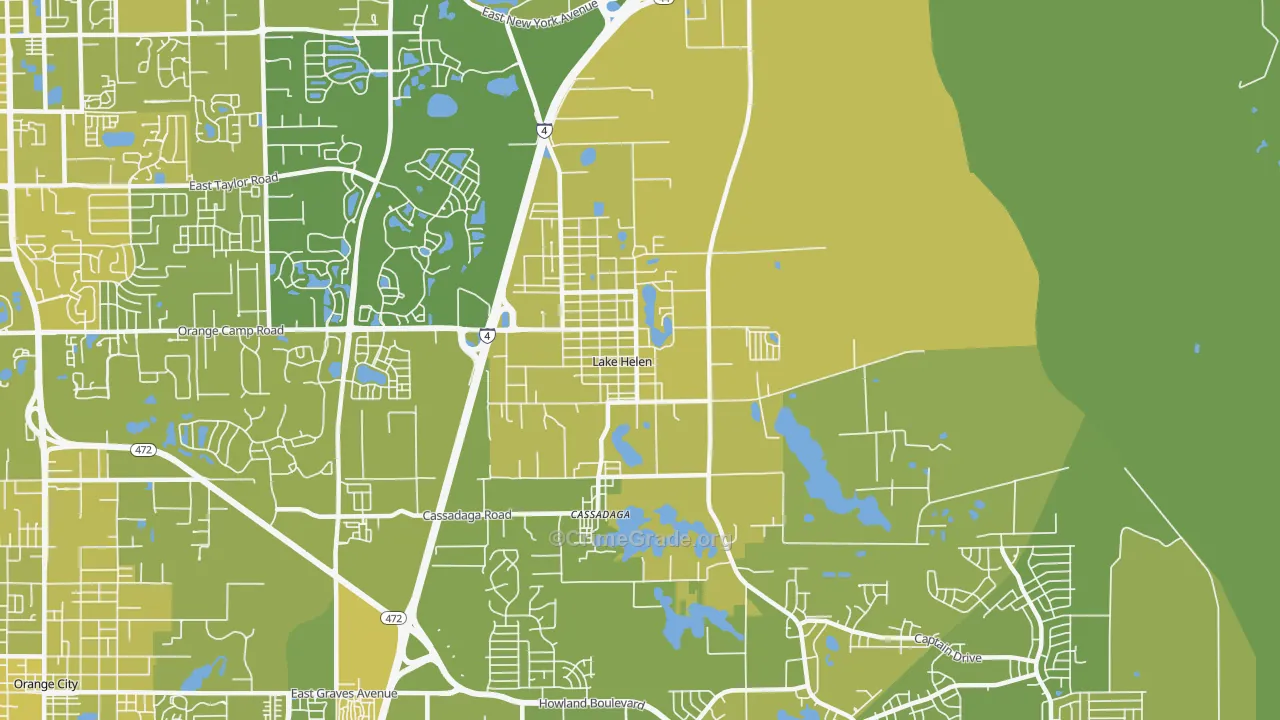 32744, FL Map of Vehicle Theft Rates