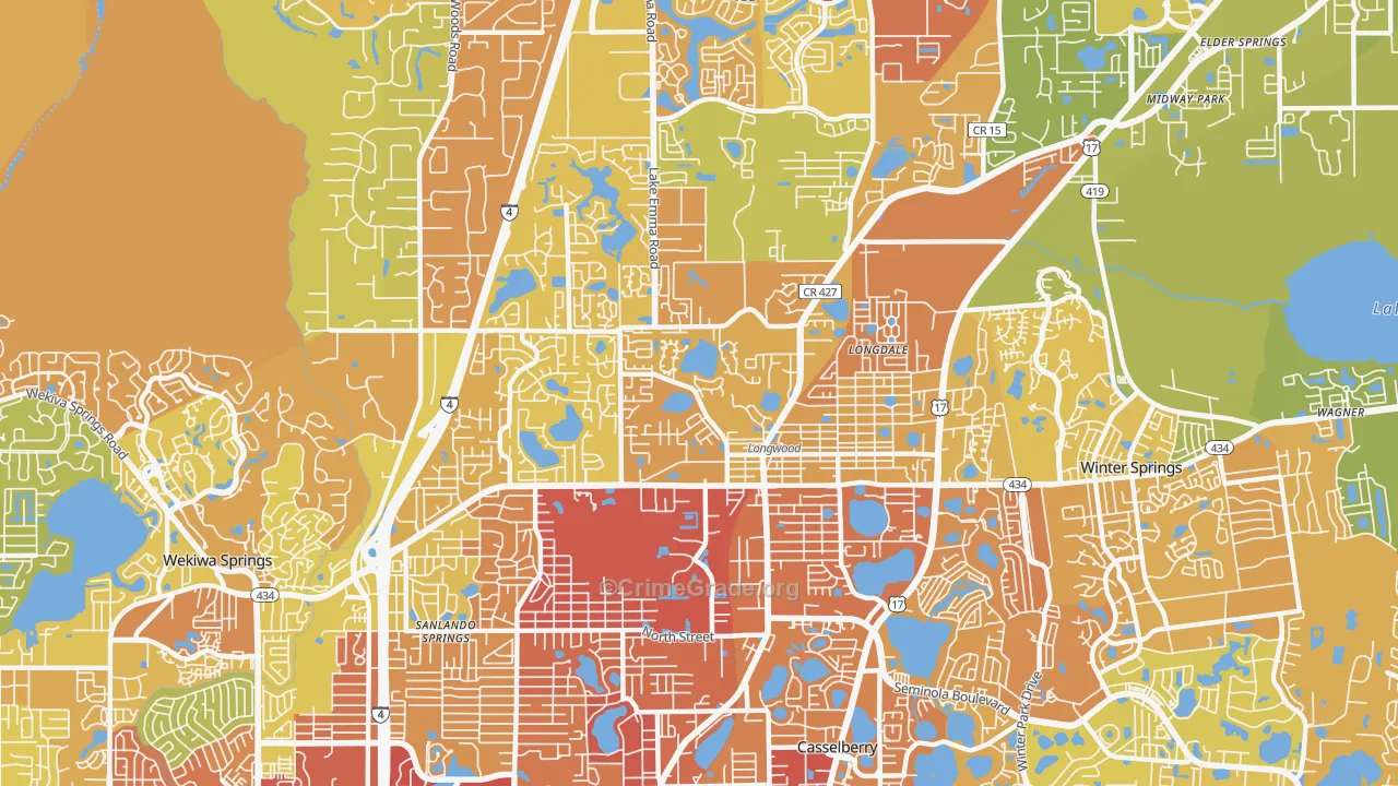 32750, FL Map of Vehicle Theft Rates