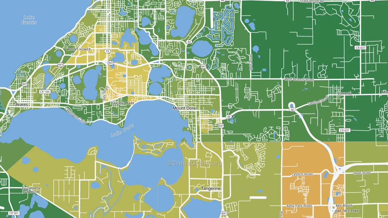 32757, FL Map of Vehicle Theft Rates