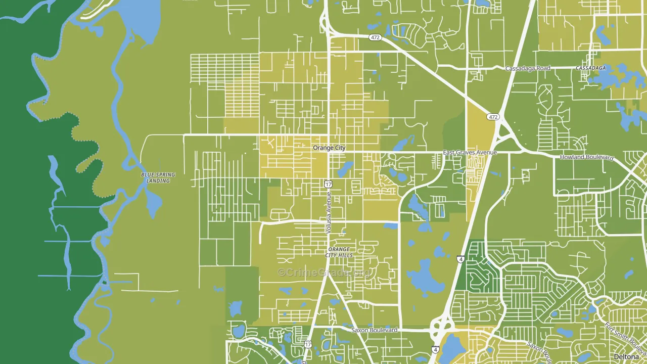 32763, FL Map of Vehicle Theft Rates