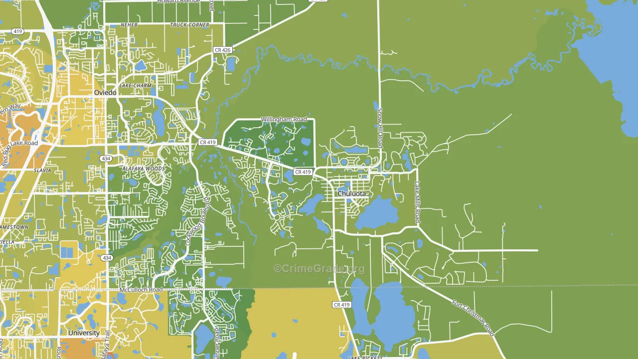32766, FL Map of Vehicle Theft Rates