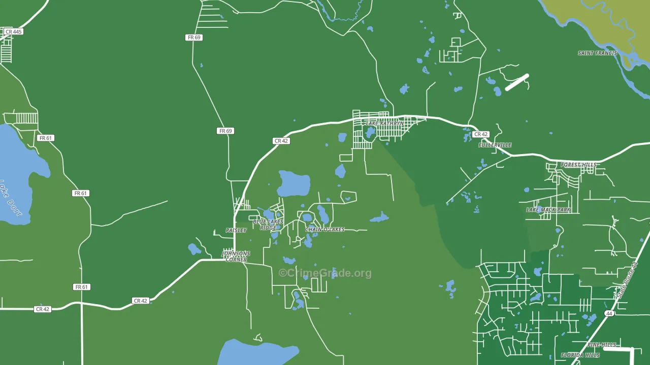 32767, FL Map of Vehicle Theft Rates