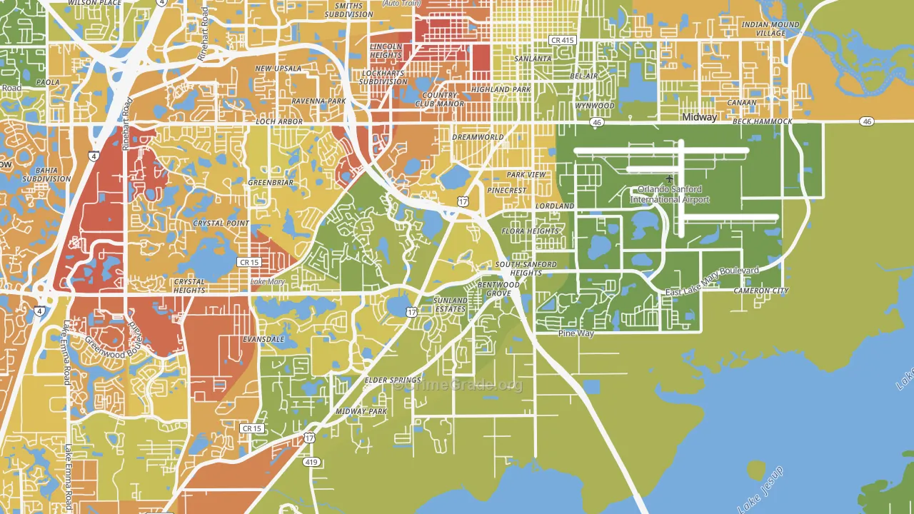 32773, FL Map of Vehicle Theft Rates