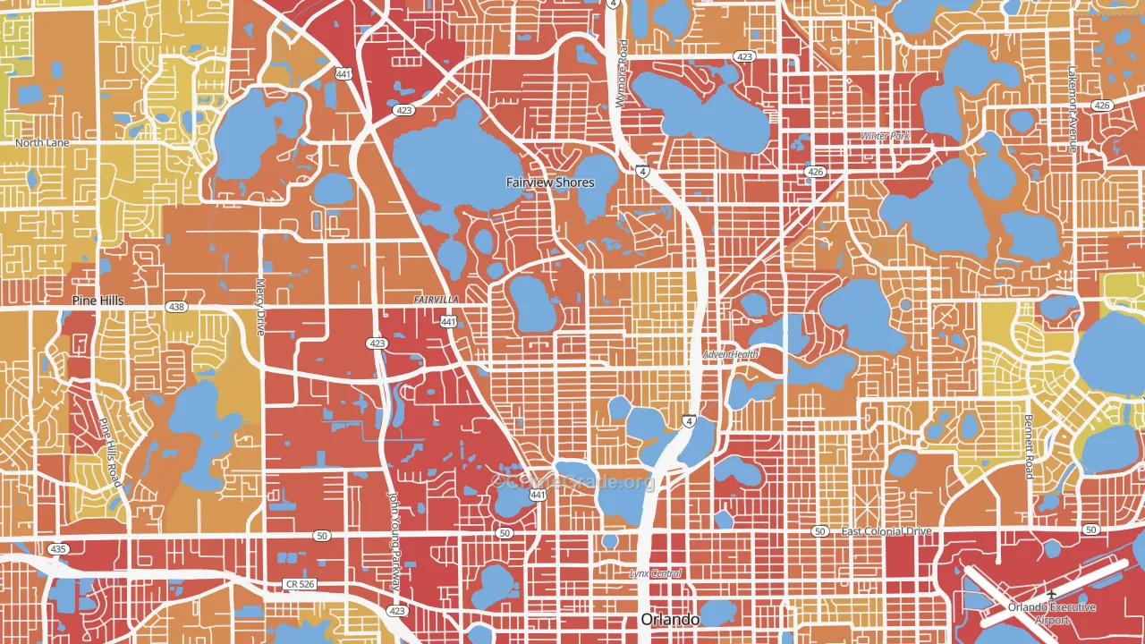 32804, FL Map of Vehicle Theft Rates