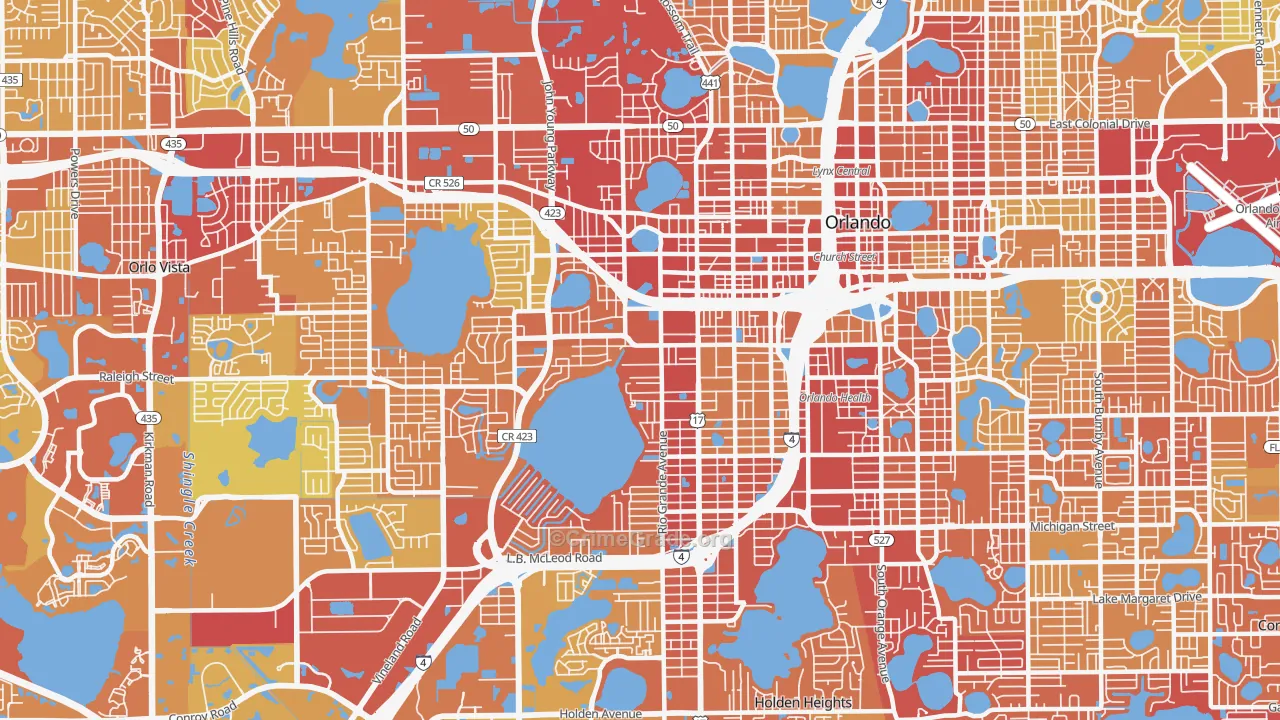 32805, FL Map of Vehicle Theft Rates