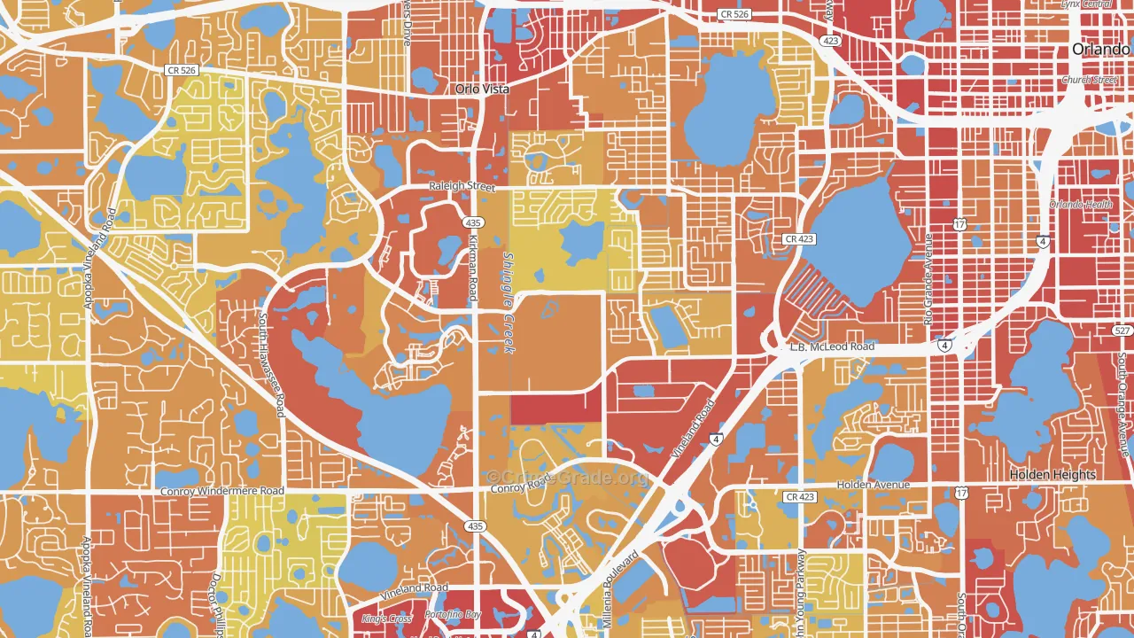32811, FL Map of Vehicle Theft Rates