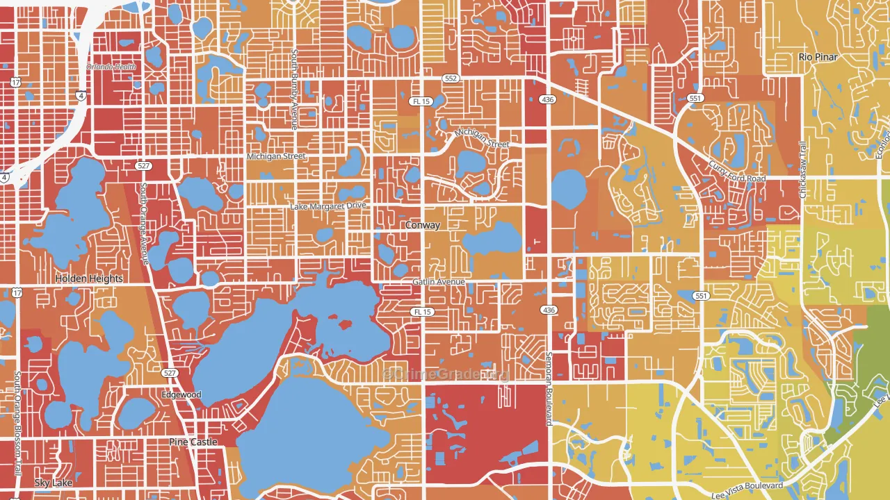 32812, FL Map of Vehicle Theft Rates