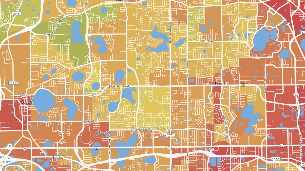 32818, FL Map of Vehicle Theft Rates