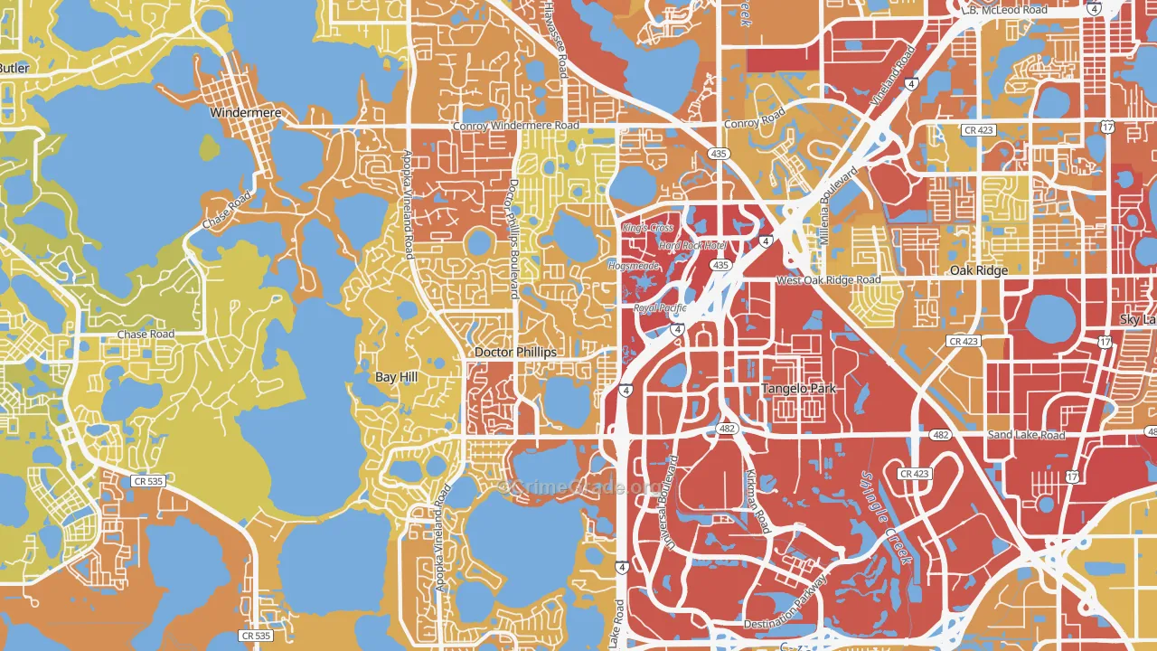 32819, FL Map of Vehicle Theft Rates