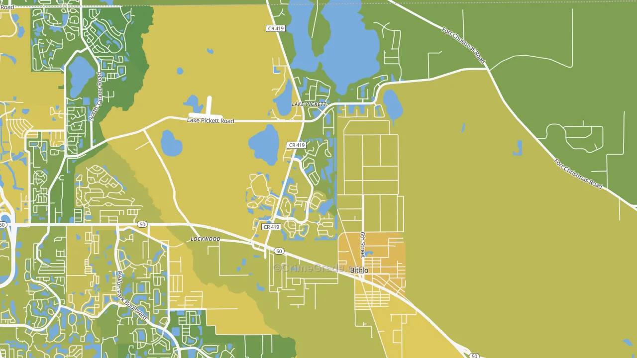 32820, FL Map of Vehicle Theft Rates