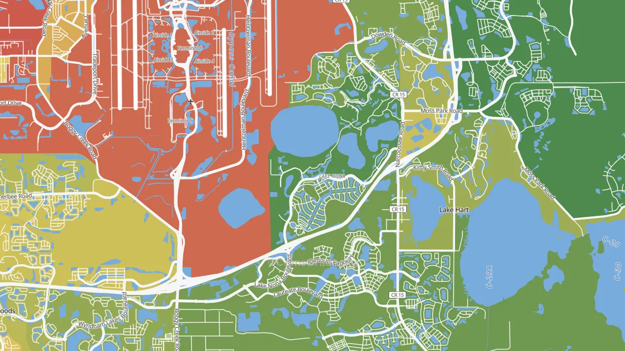 32827, FL Map of Vehicle Theft Rates