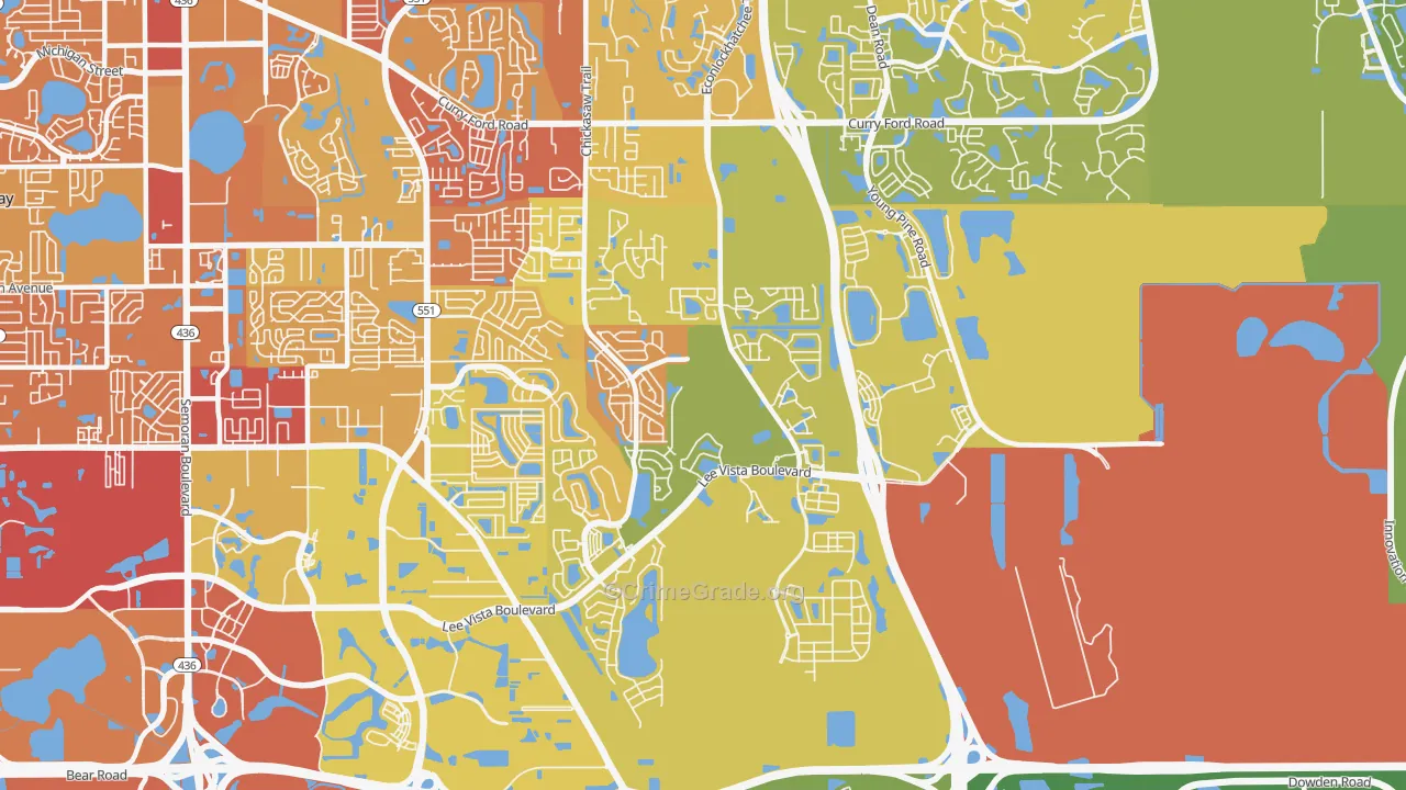 32829, FL Map of Vehicle Theft Rates