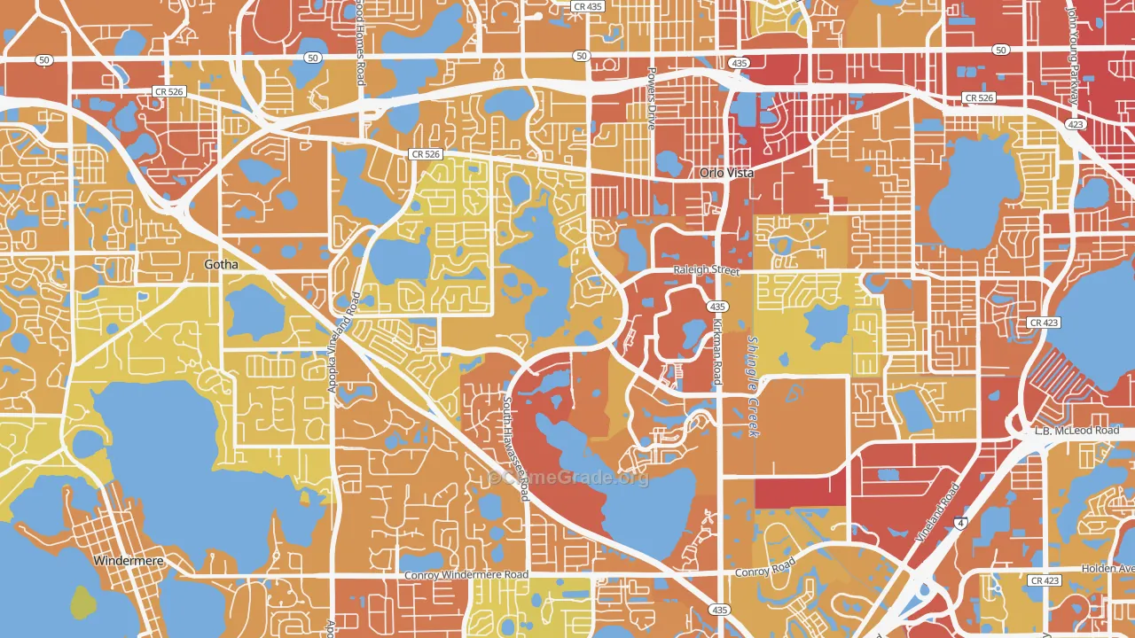 32835, FL Map of Vehicle Theft Rates