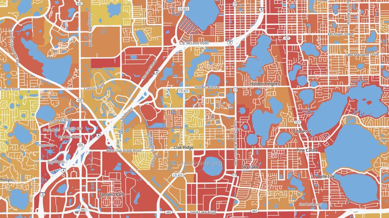 32839, FL Map of Vehicle Theft Rates