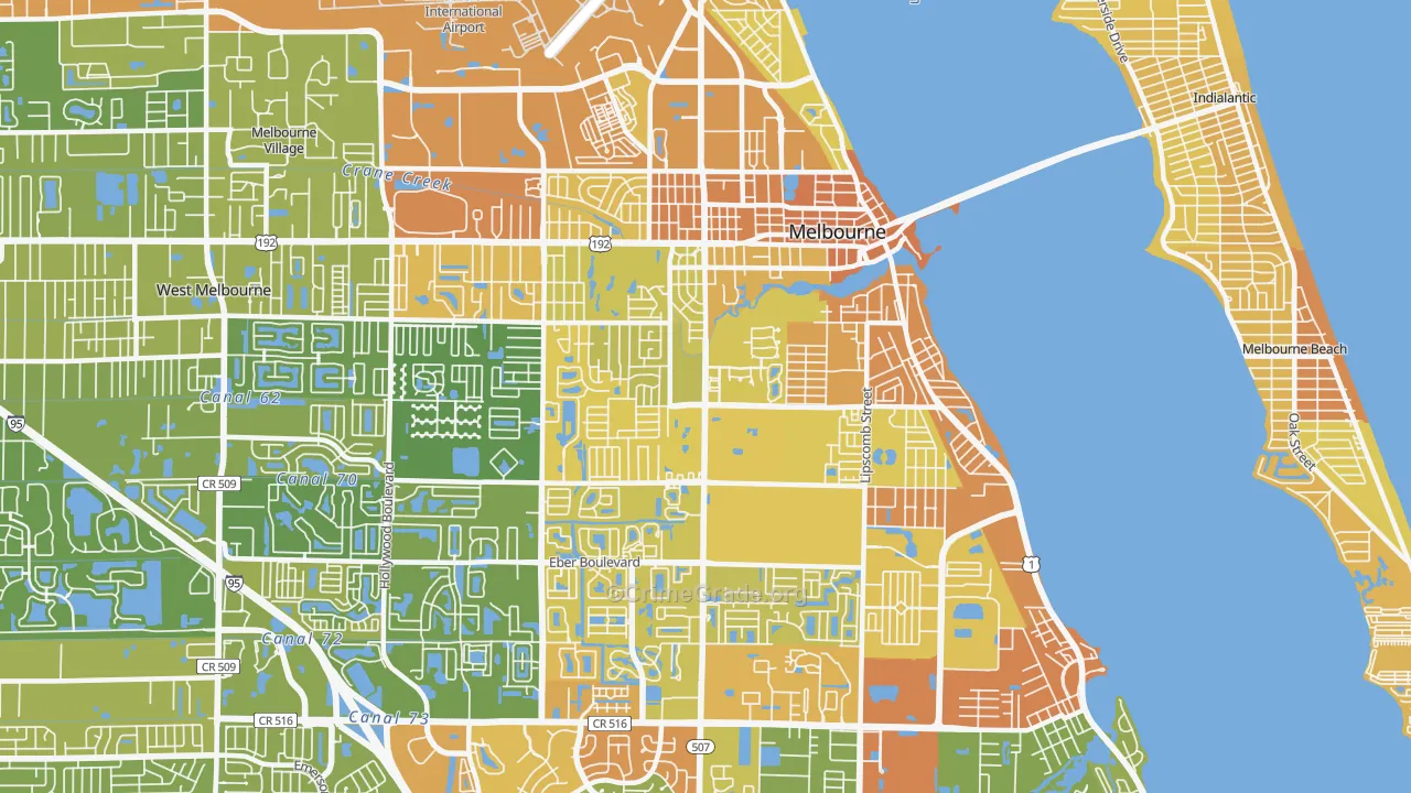 32901, FL Map of Vehicle Theft Rates