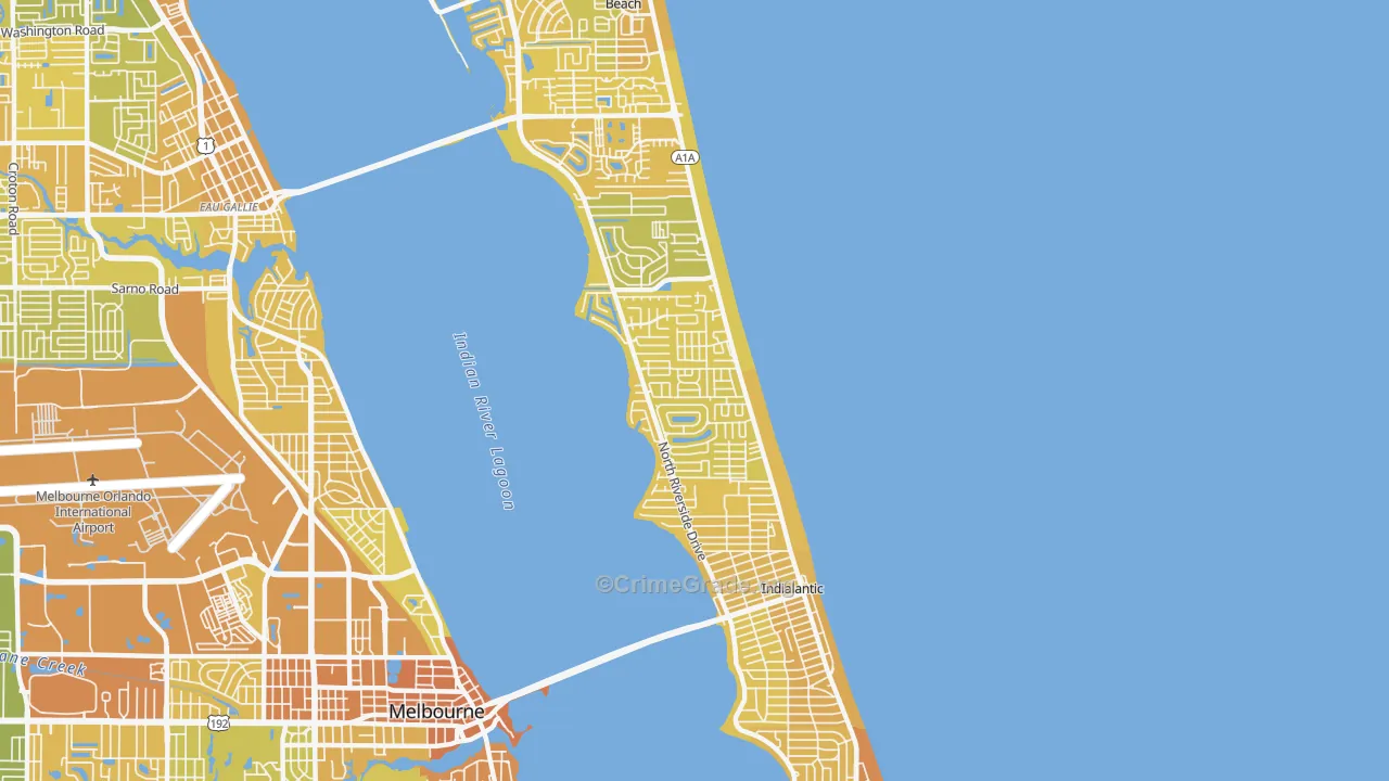 32903, FL Map of Vehicle Theft Rates