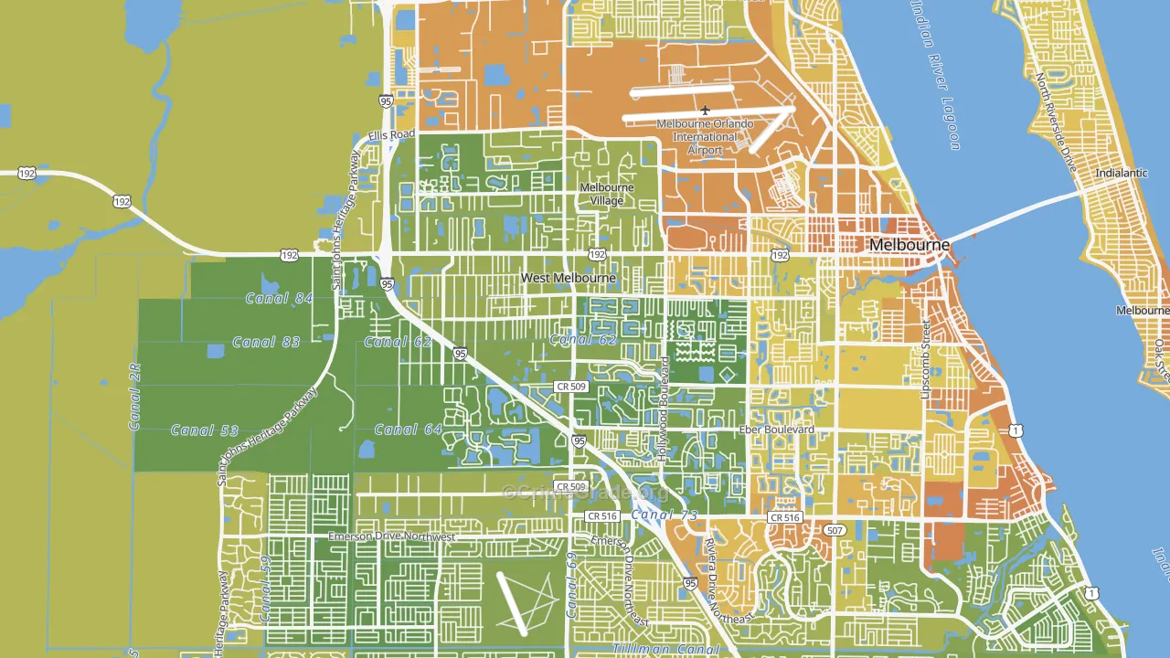 32904, FL Map of Vehicle Theft Rates