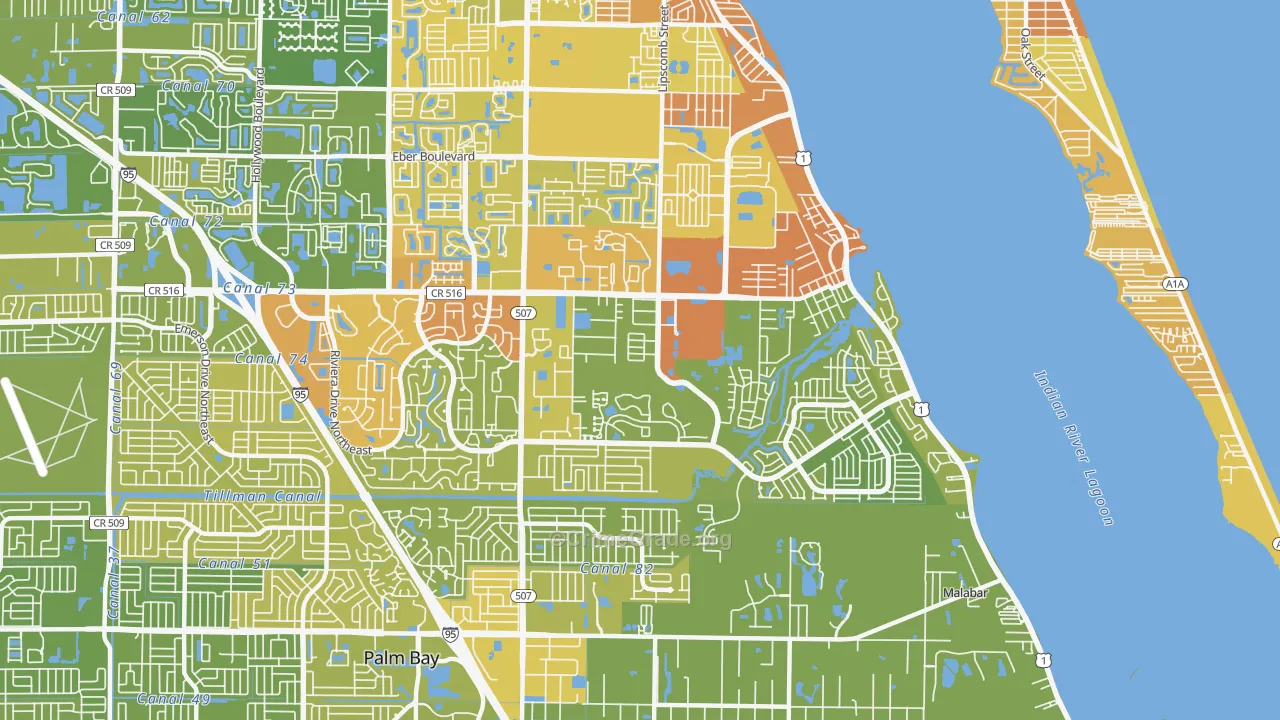 32905, FL Map of Vehicle Theft Rates