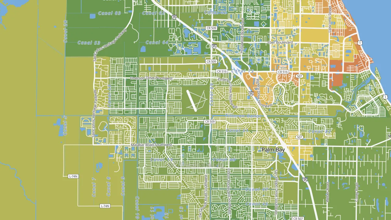 32907, FL Map of Vehicle Theft Rates