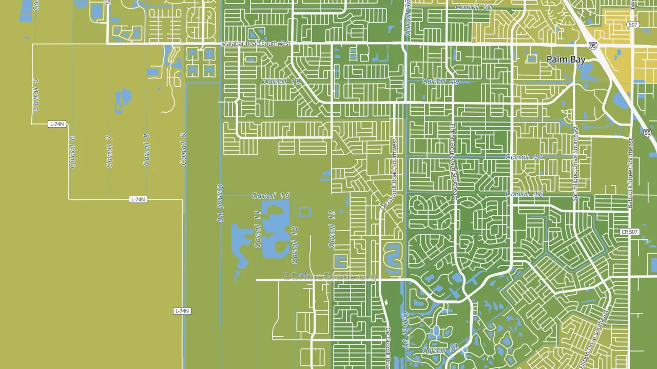 32908, FL Map of Vehicle Theft Rates