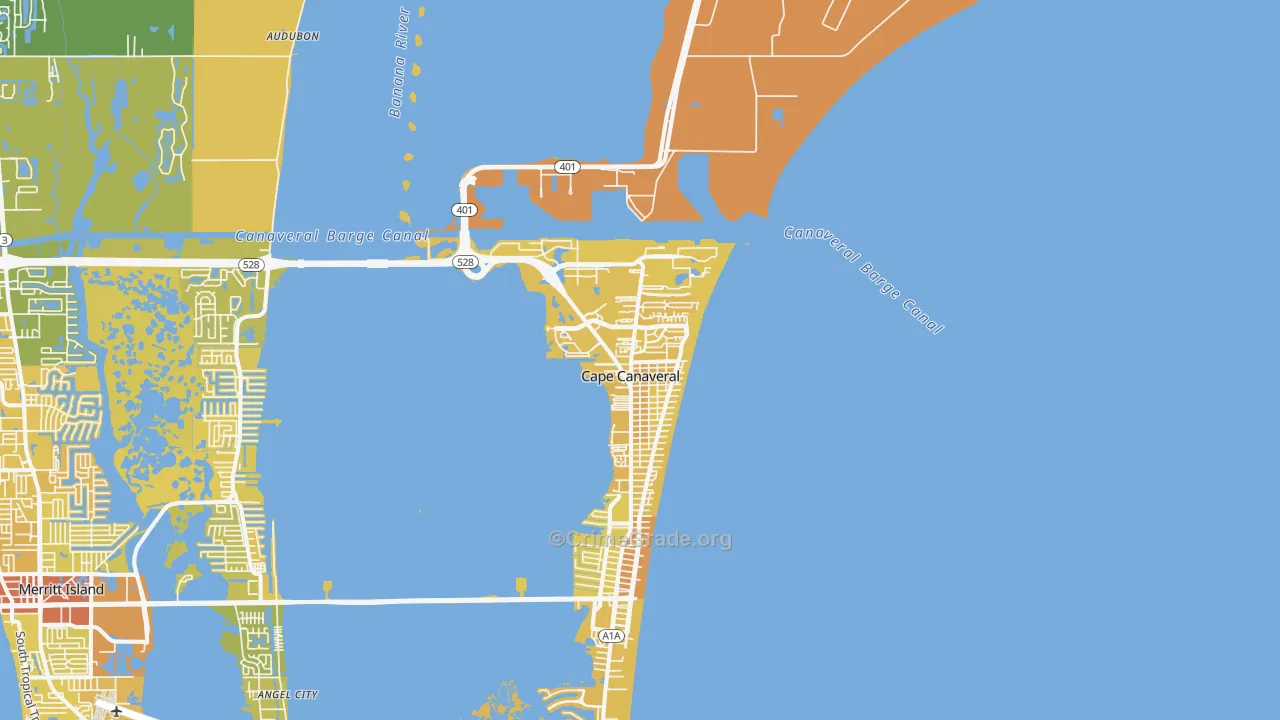 32920, FL Map of Vehicle Theft Rates