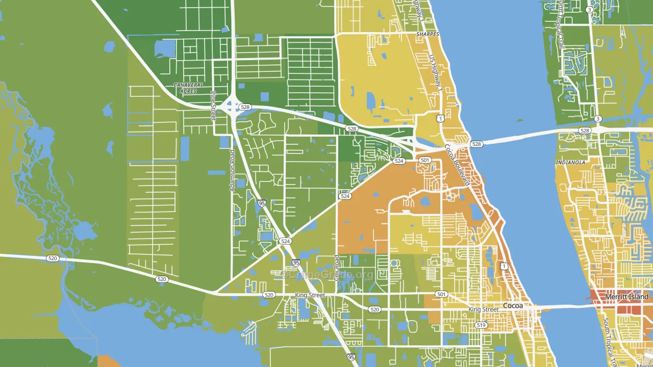 32926, FL Map of Vehicle Theft Rates