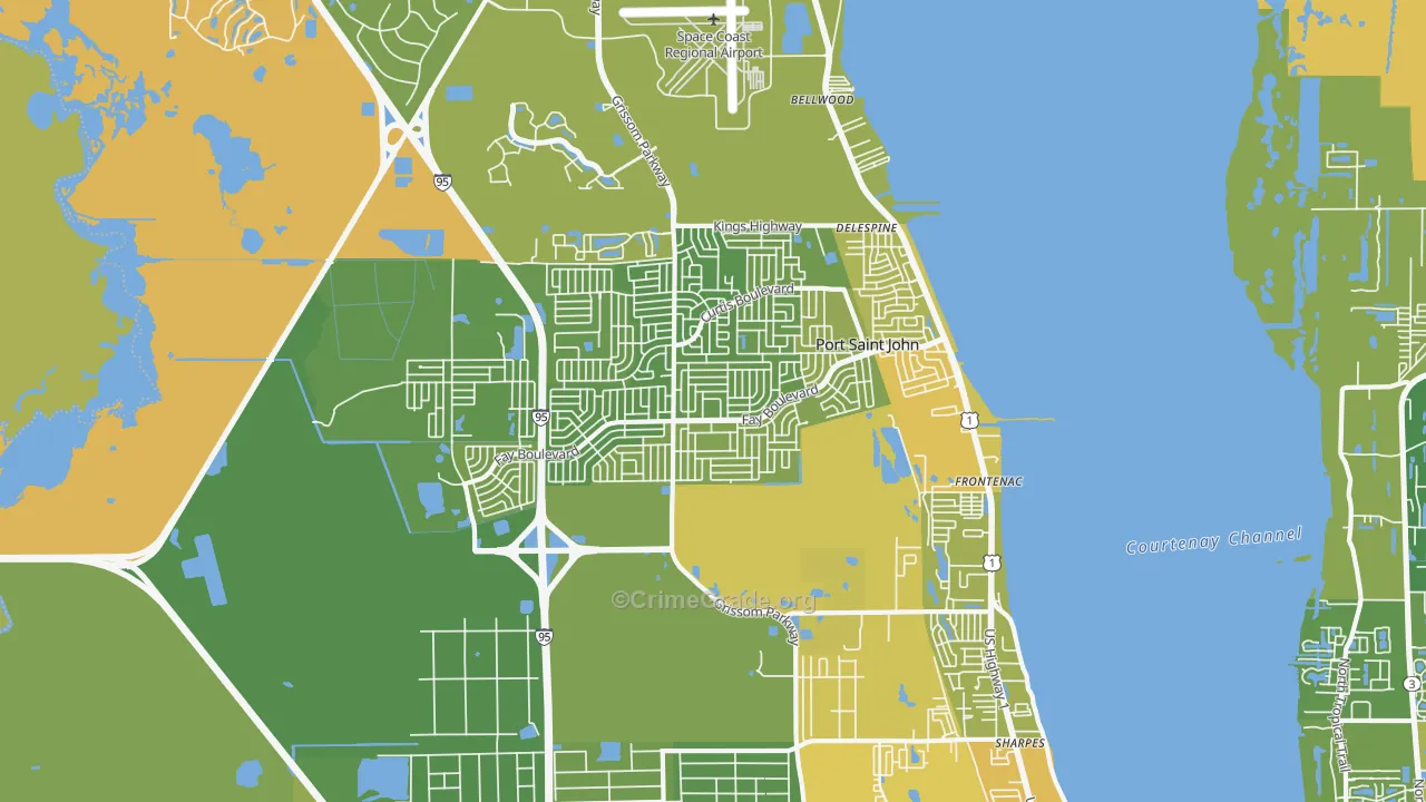 32927, FL Map of Vehicle Theft Rates