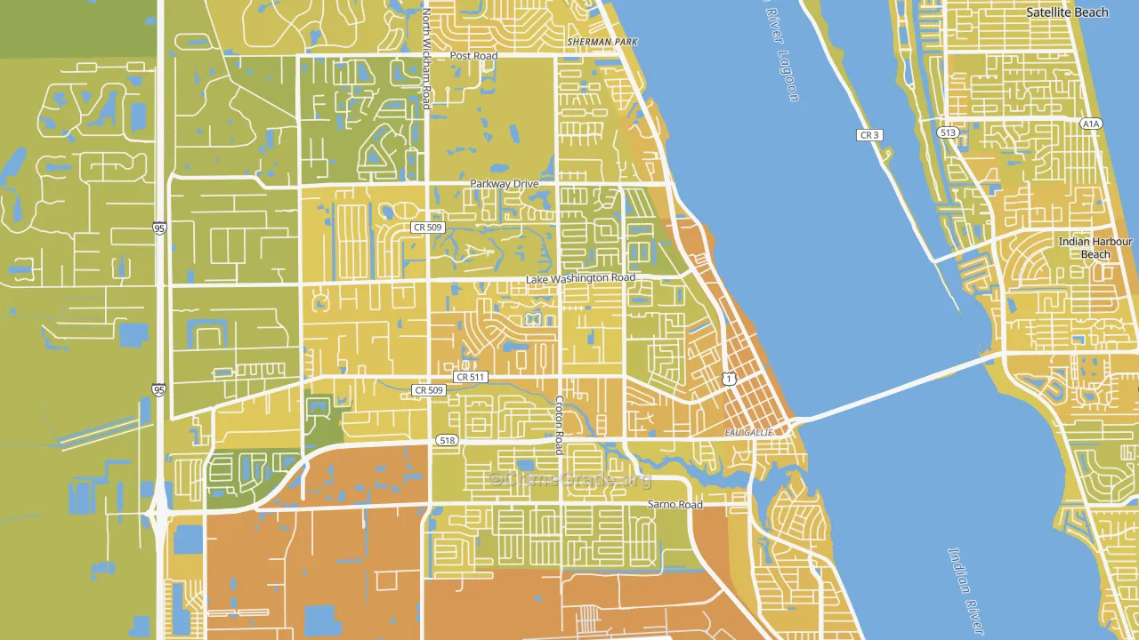 32935, FL Map of Vehicle Theft Rates