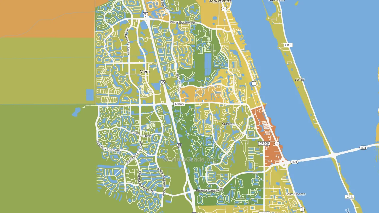 32940, FL Map of Vehicle Theft Rates