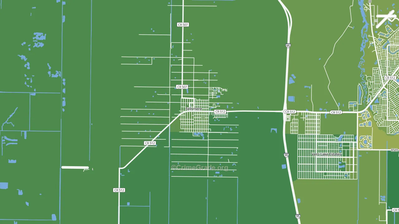32948, FL Map of Vehicle Theft Rates