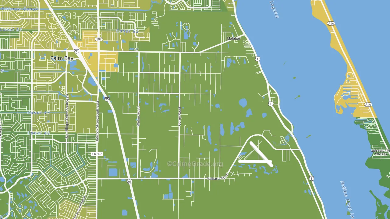32950, FL Map of Vehicle Theft Rates