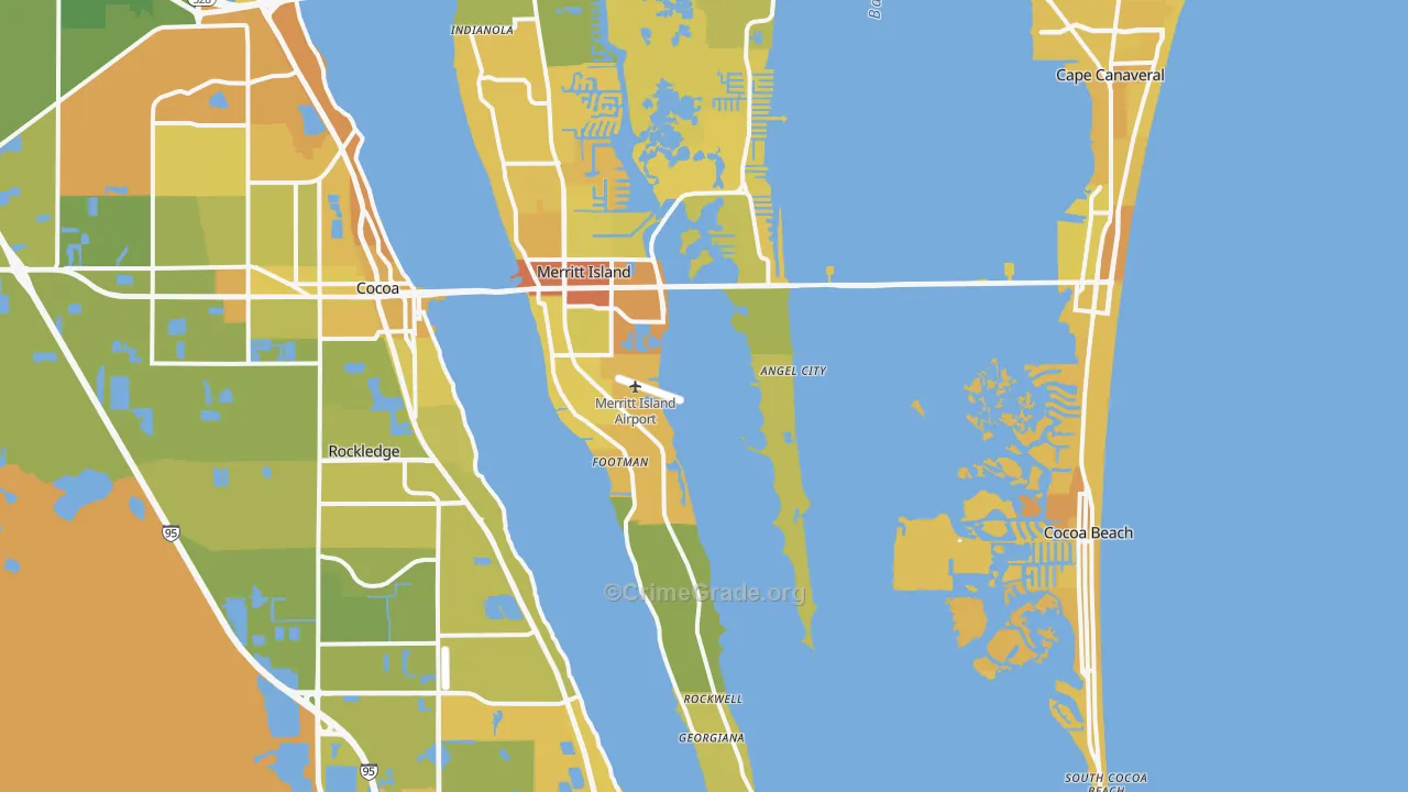 32952, FL Map of Vehicle Theft Rates
