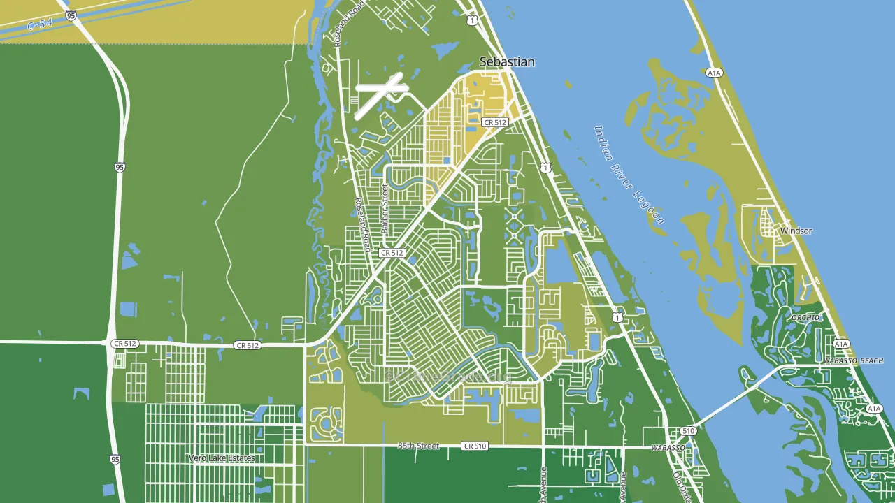 32958, FL Map of Vehicle Theft Rates
