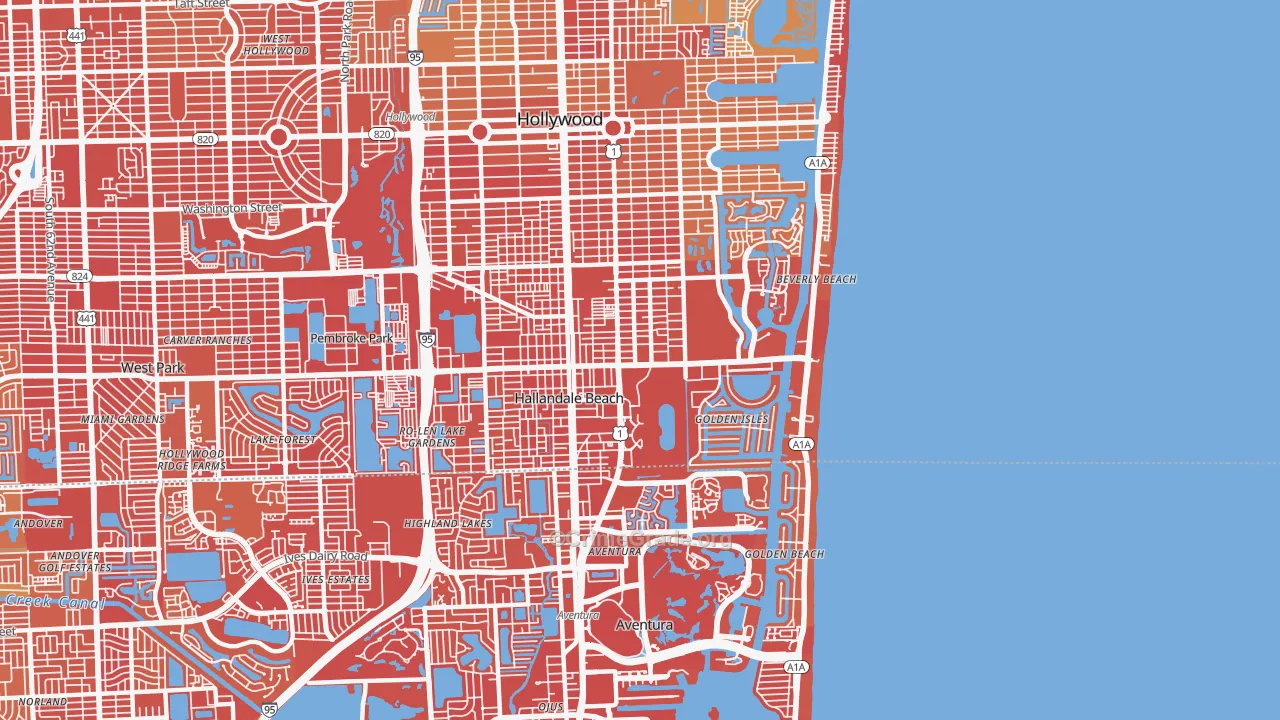 33009, FL Map of Vehicle Theft Rates