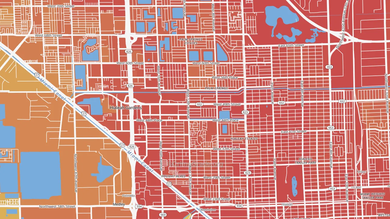 33012, FL Map of Vehicle Theft Rates